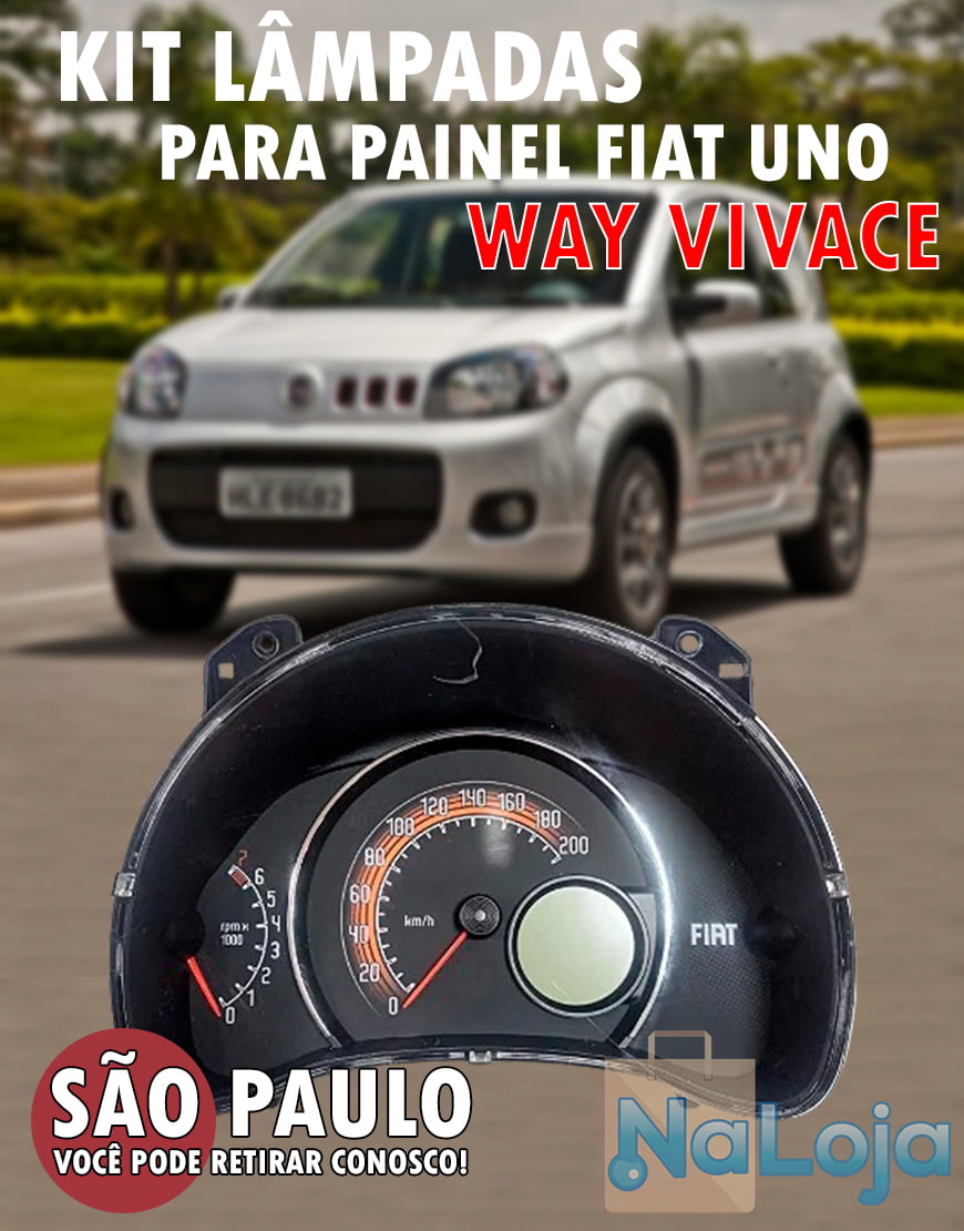 Kit Lâmpadas Led Painel Instrumentos Fiat Uno Way Vivace - Cópia (1)