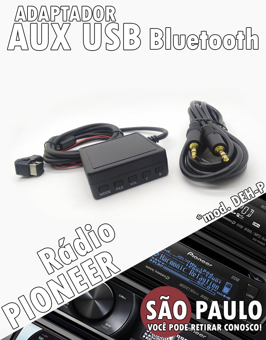 Modulo Adaptador Pioneer IP-BUS USB AUX Bluetooth