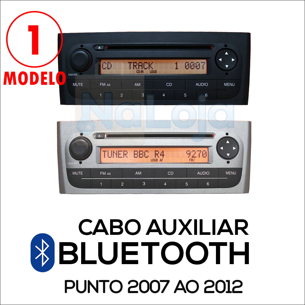 Cabo AUX Bluetooth Fiat Punto 2007 ao 2012
