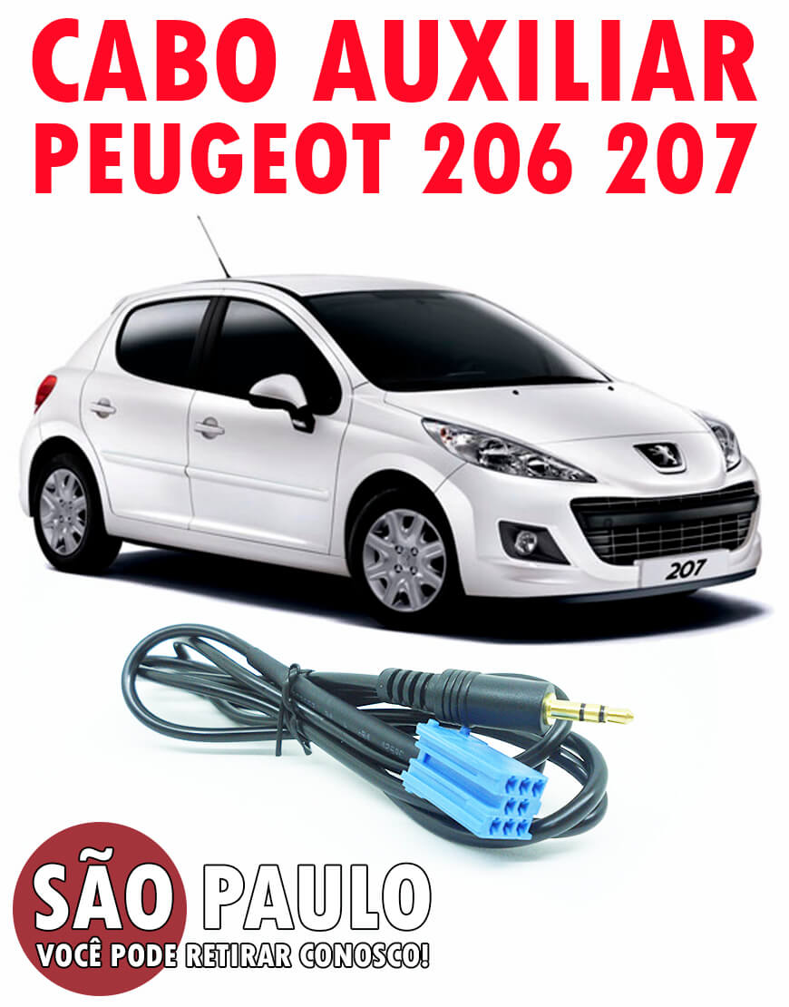 Cabo Auxiliar Peugeot 206 e 207 com Chave De Remoção