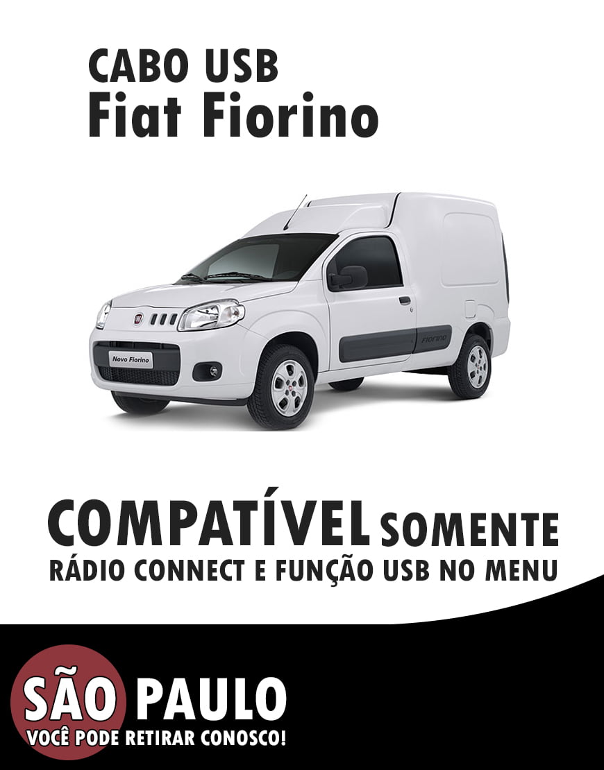 Cabo USB Fiat Fiorino Com Chave De Remoção