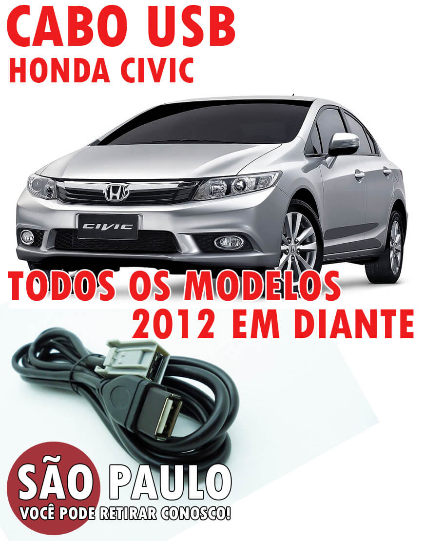 Cabo Usb Civic Honda 2012 Em Diante