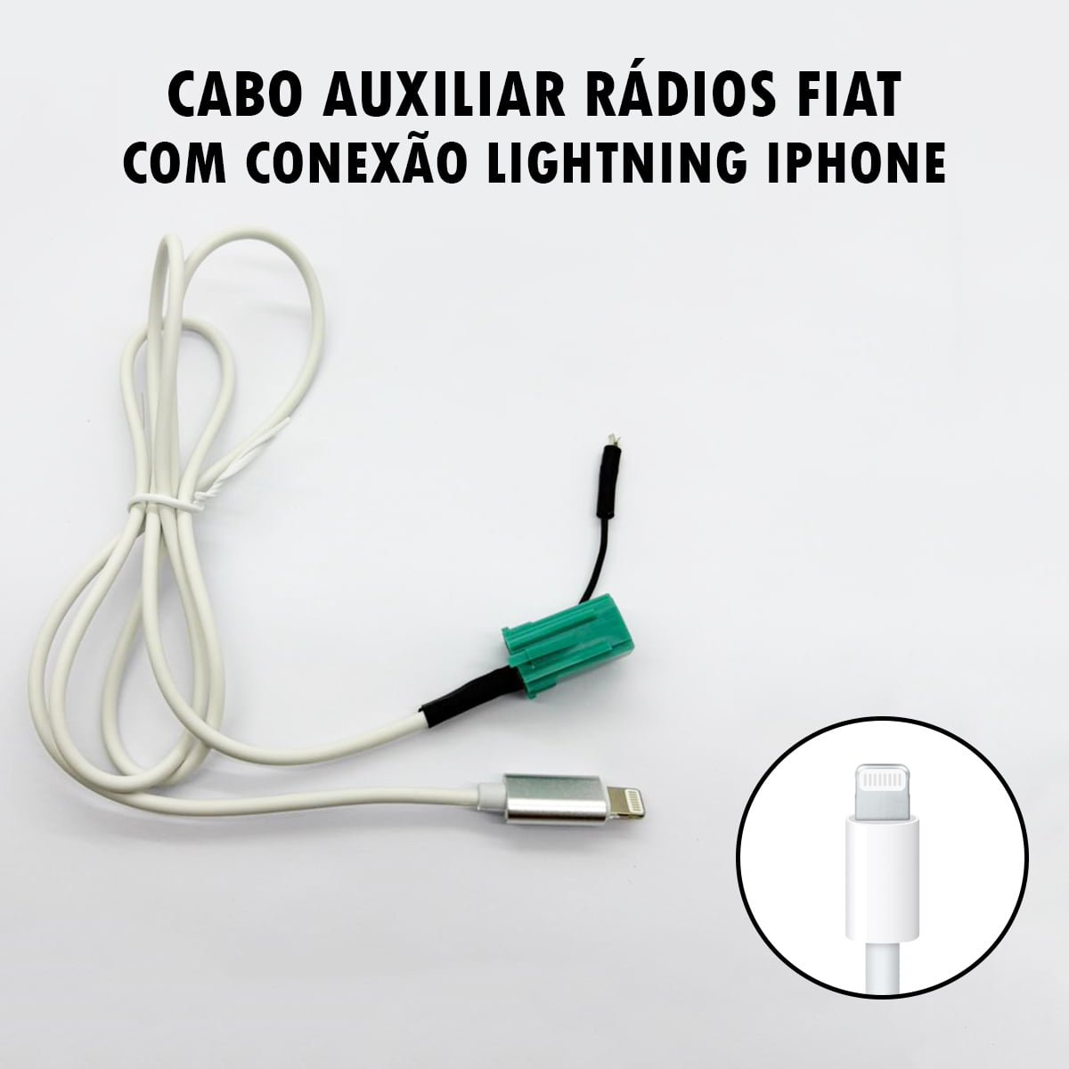 Cabo Auxiliar 1m Lightning Para Rádio Fiat