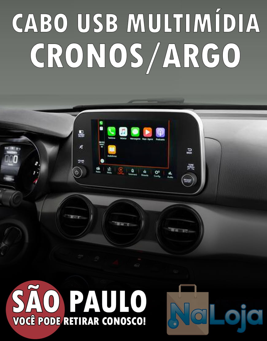 Cabo Usb Plug Original Para Multimídia Cronos Argo