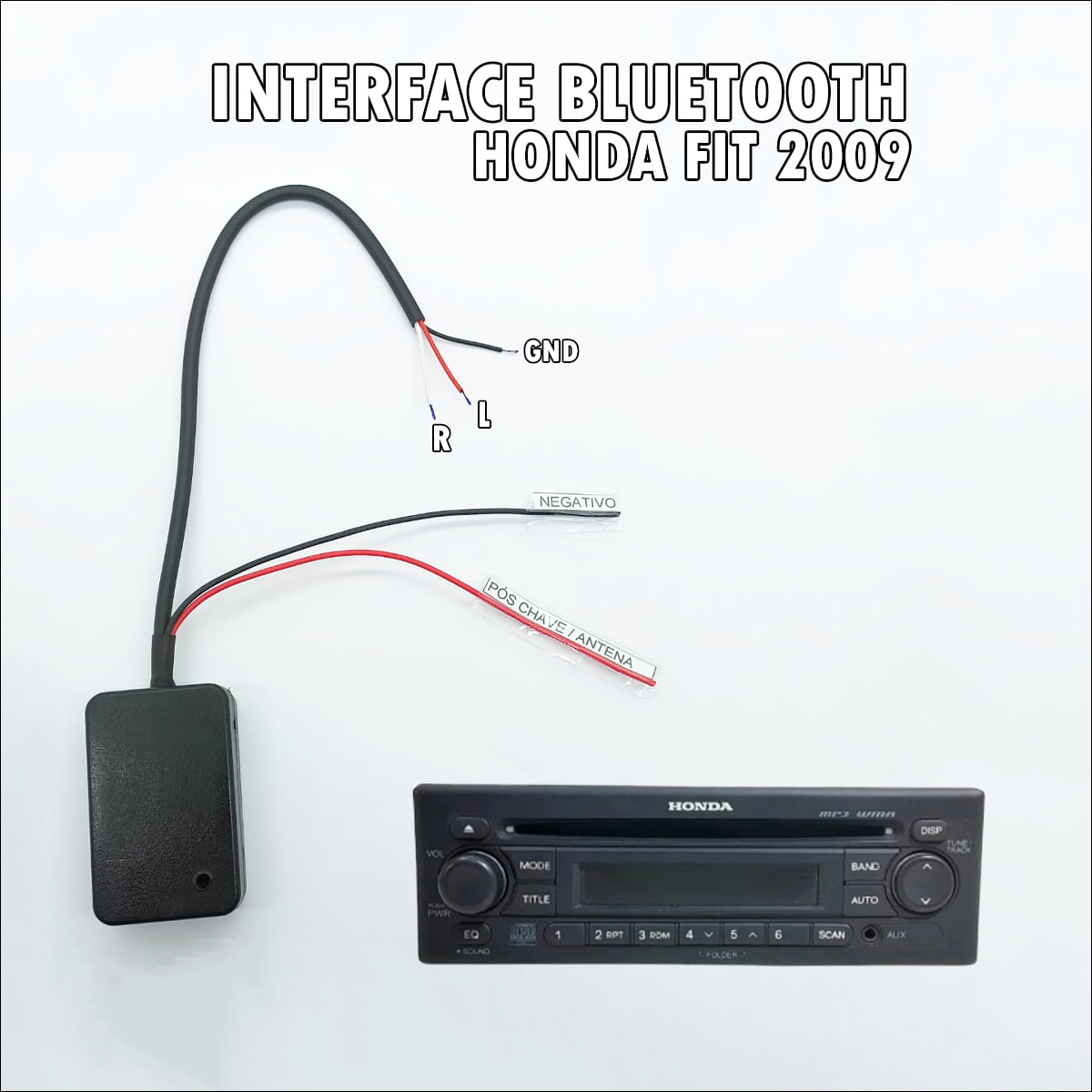 Interface Bluetooth Rádio Honda Fit 2009