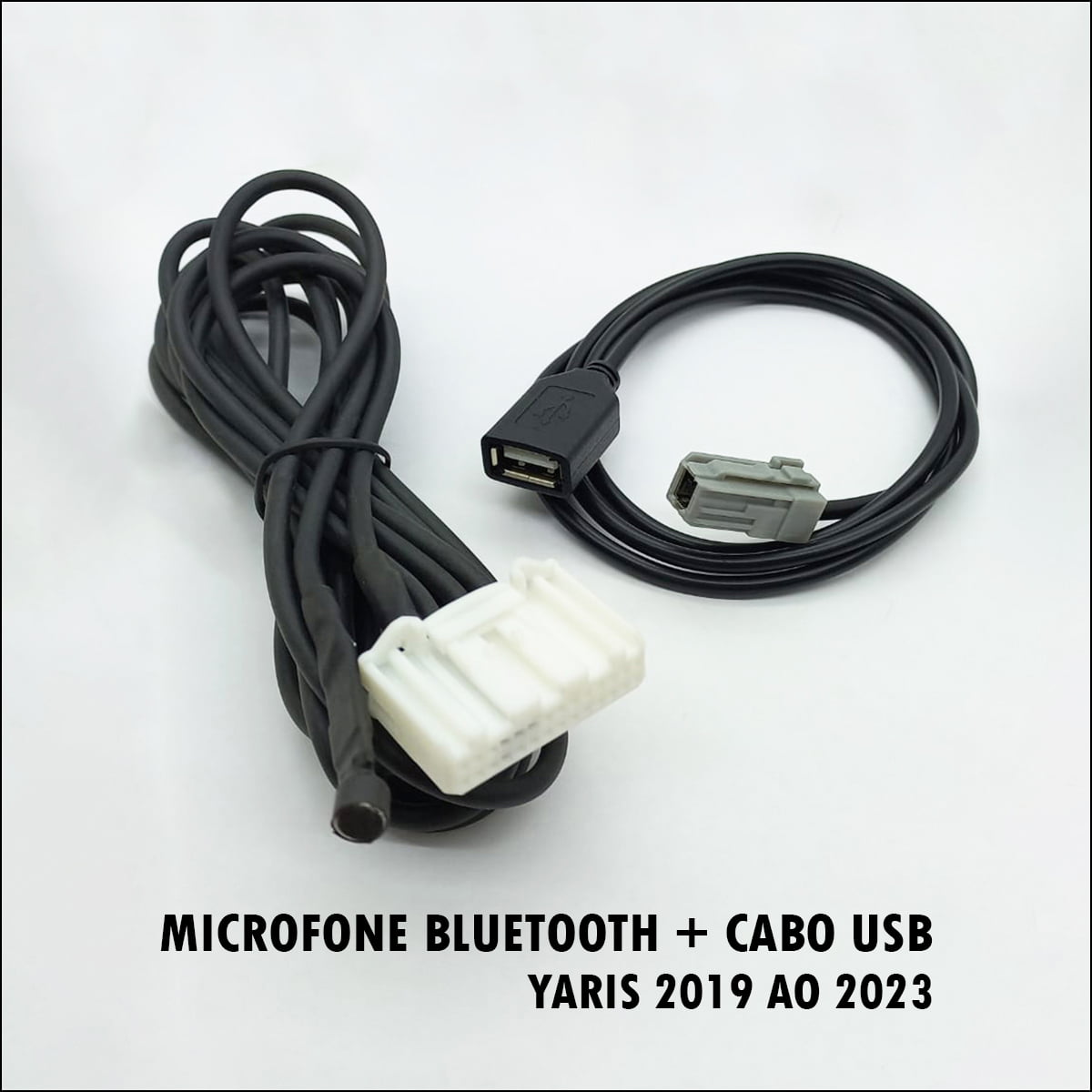 Microfone Bluetooth + Cabo Usb Multimídia Yaris 2019 Ao 2023