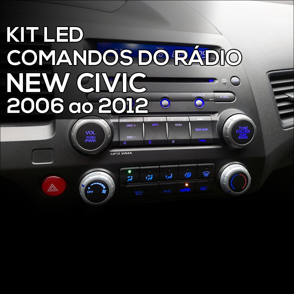Kit Lampadas Led Radio New Civic 2006 Ao 2012
