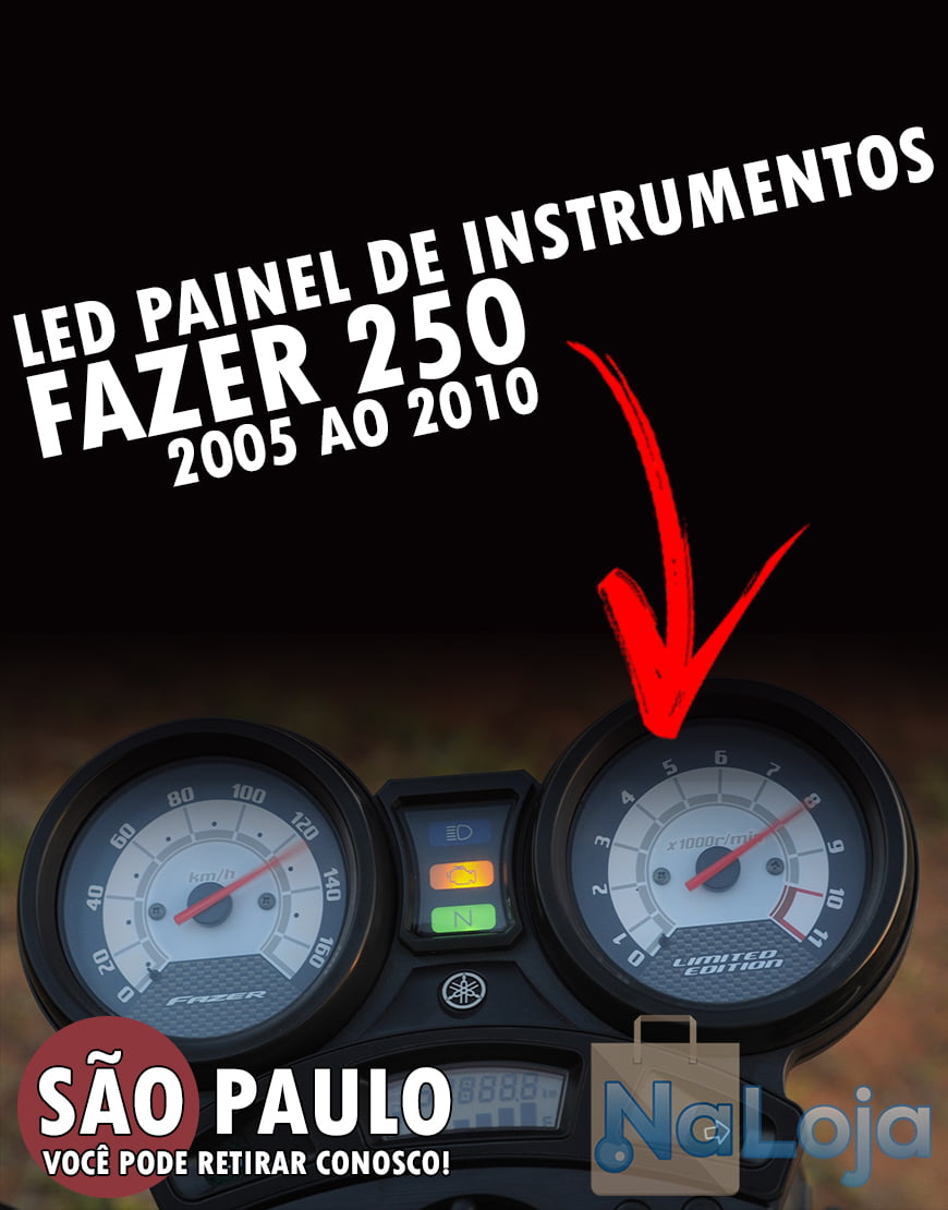 KIT LED Painel de Instrumentos Fazer 250 2005 ao 2010