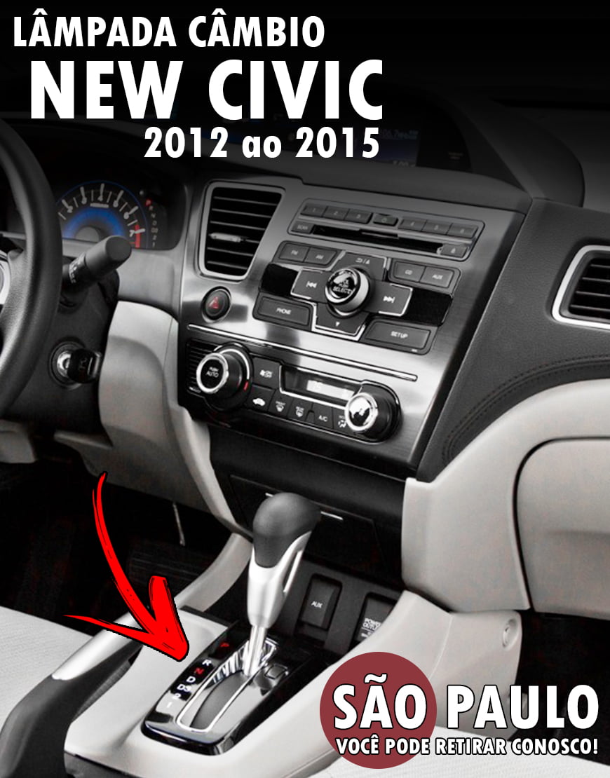 Lampada Cambio New Civic 2012 Ao 2015