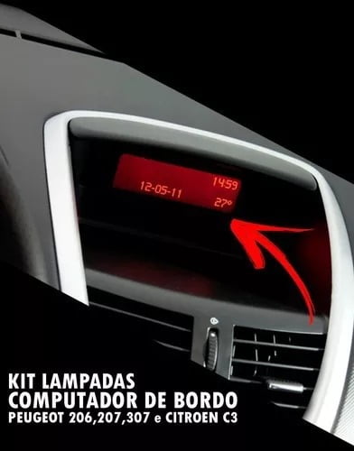 Kit 3 Lampadas Computador De Bordo Peugeot 206 207 307 E C3
