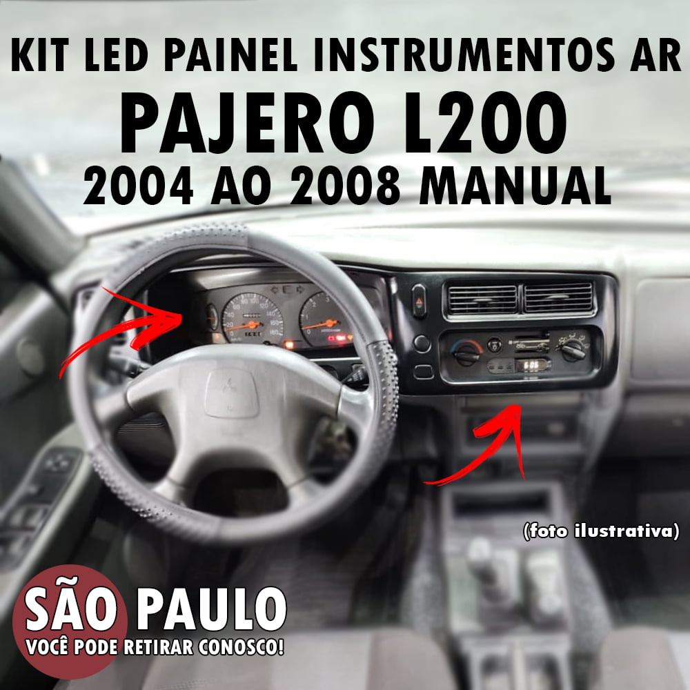Kit Lamp Led Painel Instru Ar Pajero L200 2004 A 2008 Manual