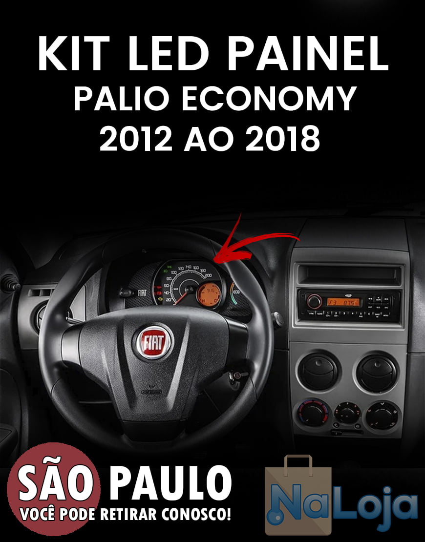 Kit Lâmpadas Led Painel Instrumentos Palio Economy 2012 AO 2018