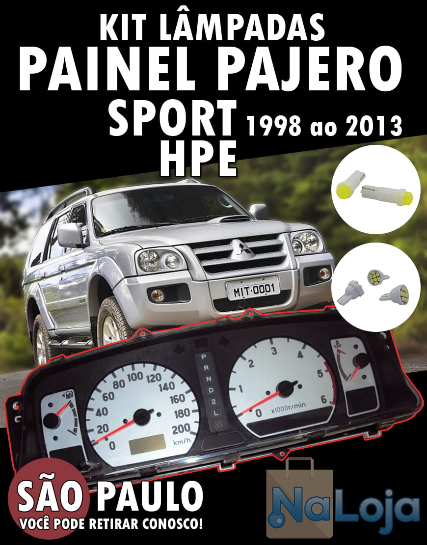 Kit Lâmpadas Led Painel Pajero Sport Hpe 1998 ao 2013