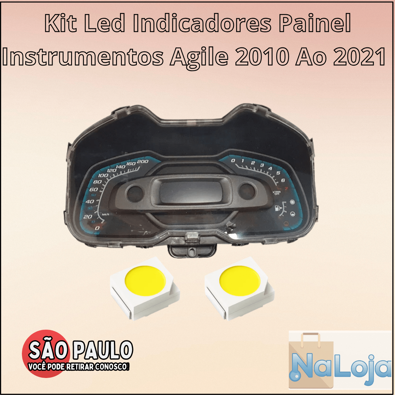Kit Led Smd Indicadores Painel Instrumento Agile 2010 A 2021