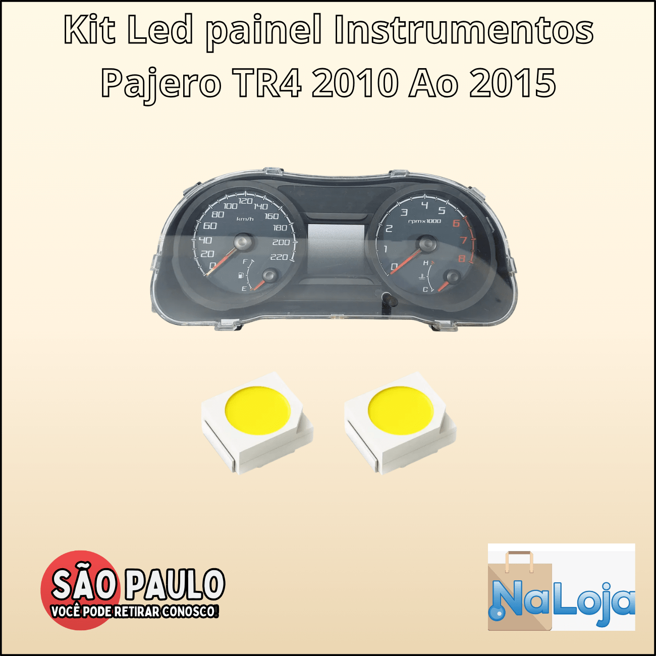 Kit Led SMD Painel Instrumentos Pajero TR4 2010 Ao 2015