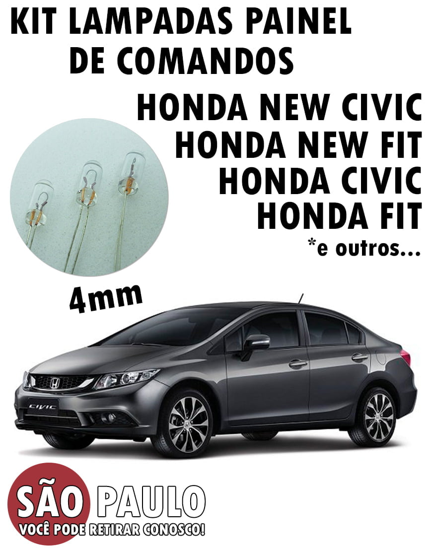 Lampada 4mm Painel Civic New Civic Fit Entre Outros