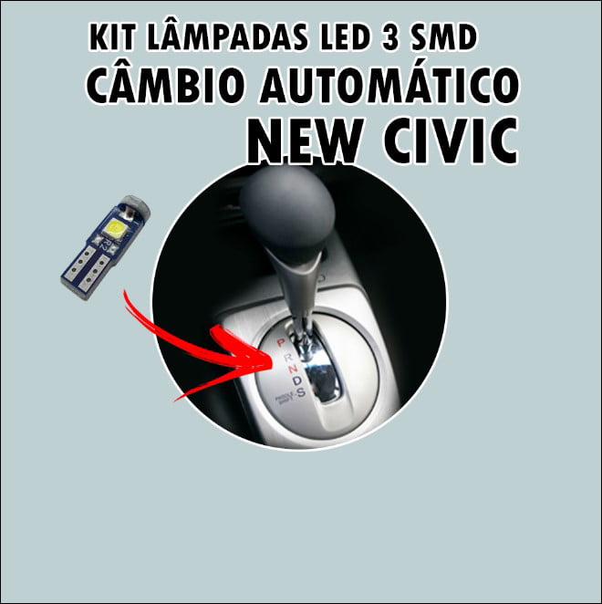Lampada Câmbio New Civic Led T5 3 Smd