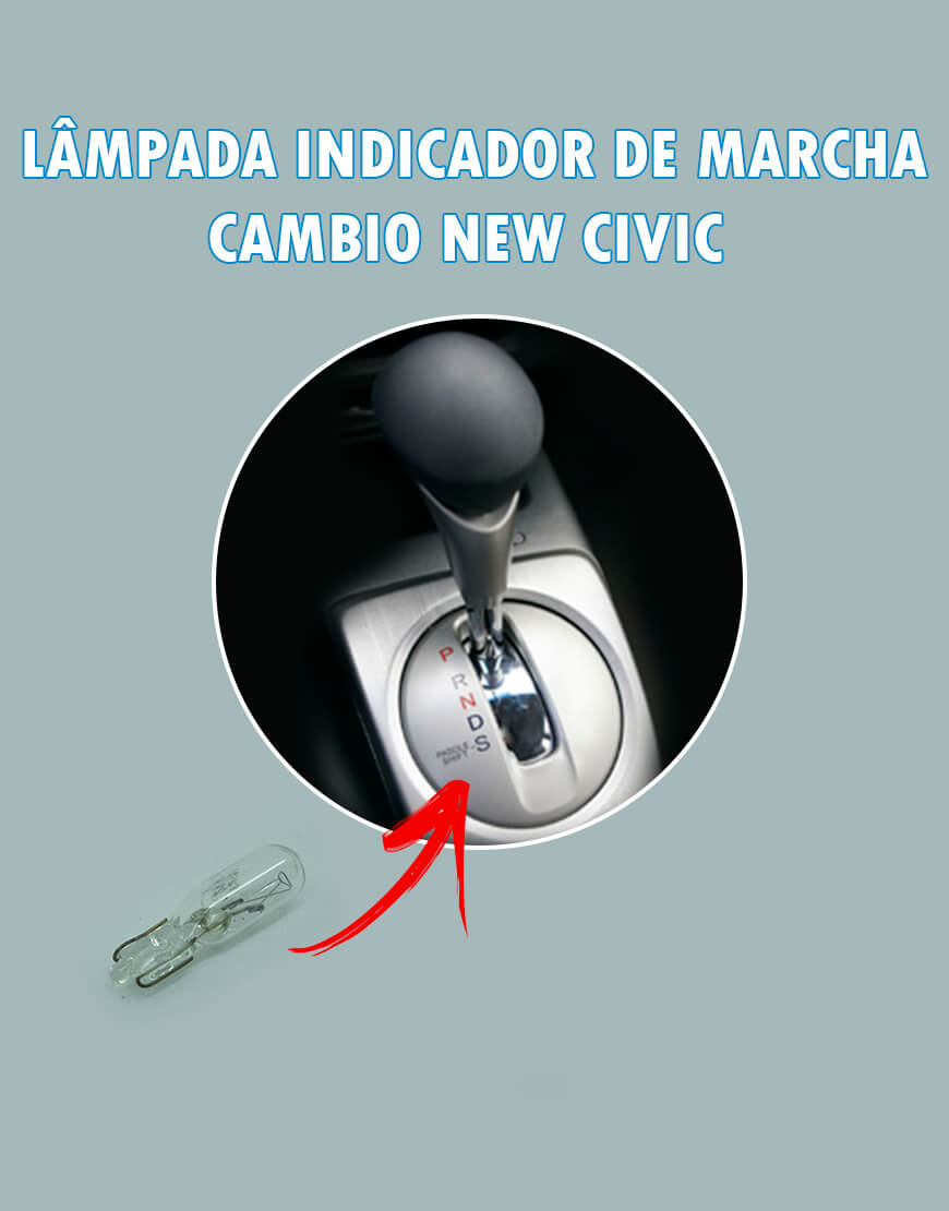 Lampada Câmbio New Civic Pinguinho T5 12v 1.2w