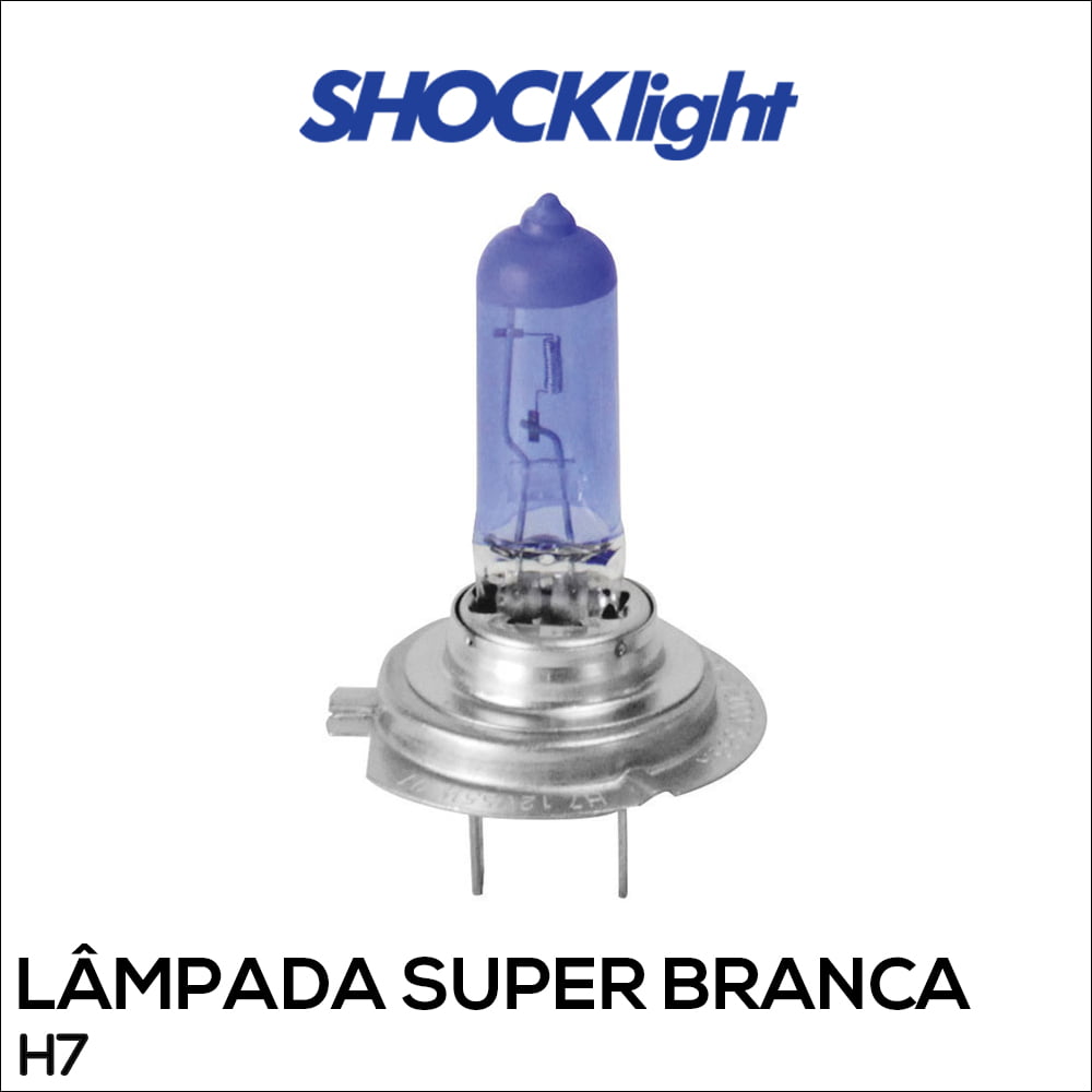 Jogo Lampada H7 Luz Baixa 8500K 12V 55W Super Branca 2Peças - Sul Acessorios