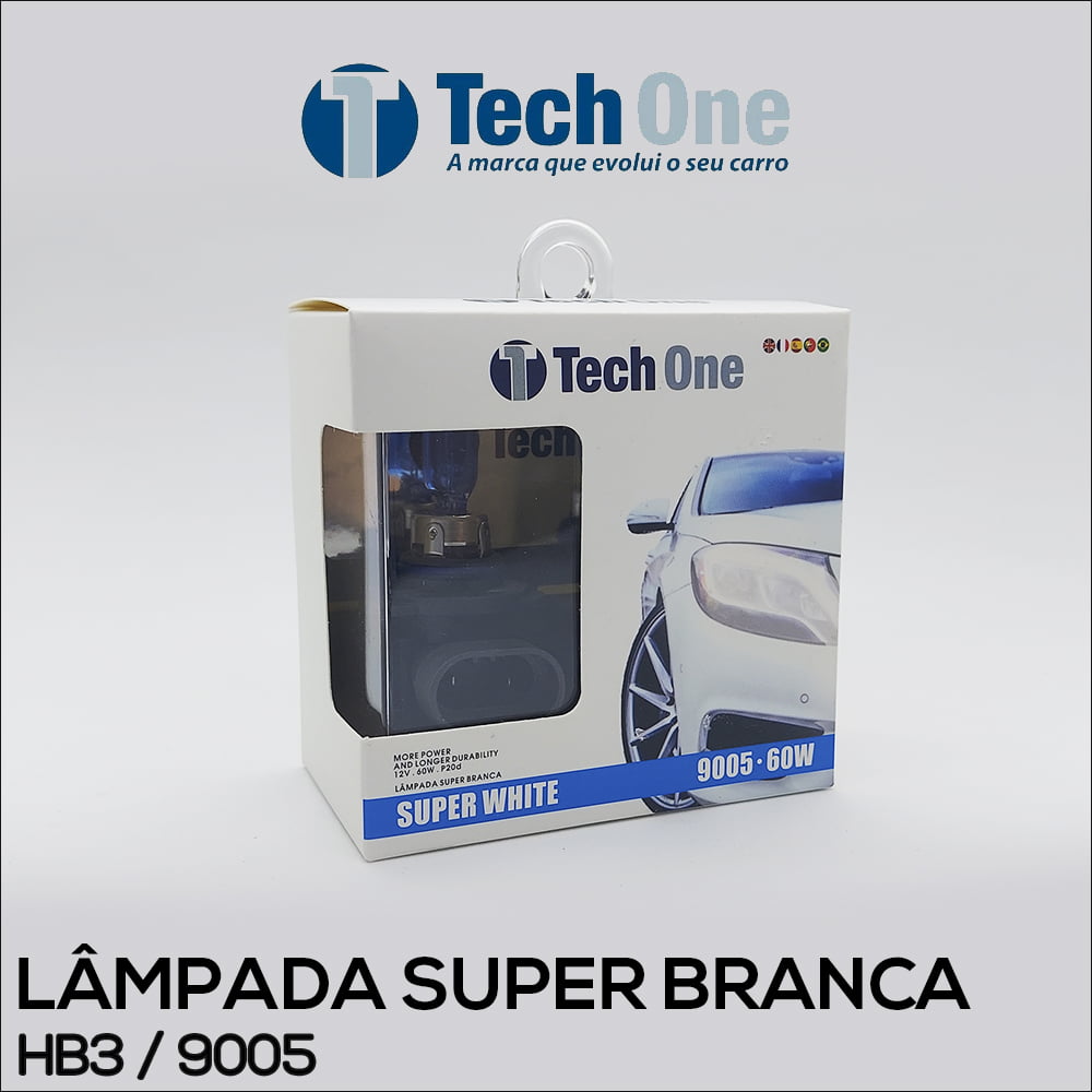 Lâmpada HB3 Super Branca Tech One 60w 8500k
