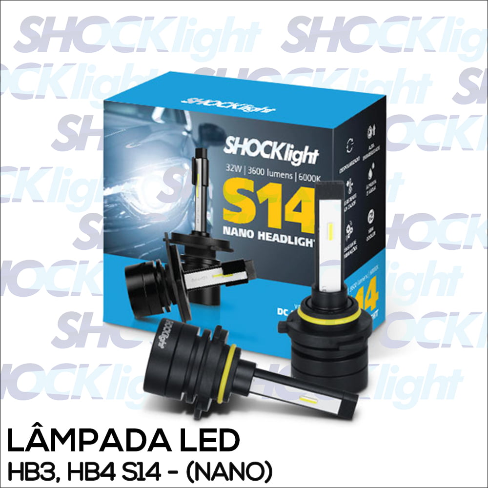 Lâmpada LED SHOCKLIGHT HB3 HB4 S14 NANO