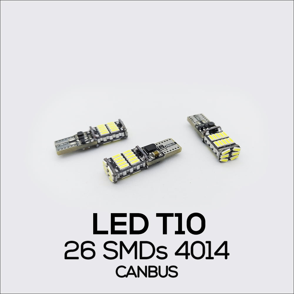 Lâmpada LED T10 26 SMD 4014 Canbus com Dissipador