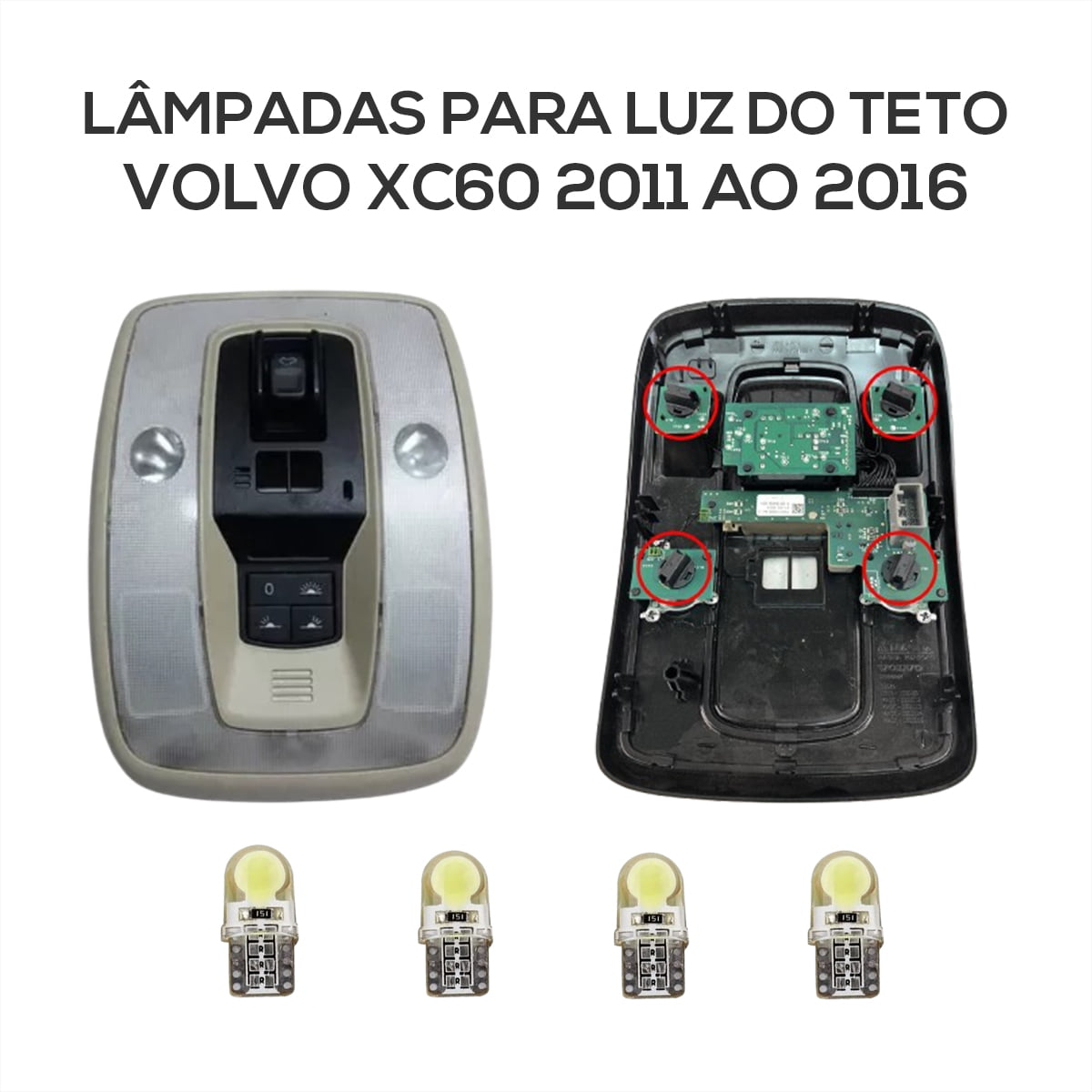 Lâmpada Ou Soquete Para Luz Do Teto Volvo Xc60 2011 Ao 2016