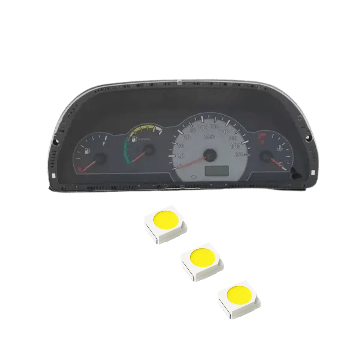Kit Lâmpadas Led Painel Instrumentos Fiat Uno Palio Economy 2008 Ao 2014