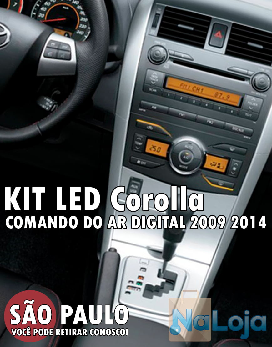 Kit Led Comando Do Ar Auto Corolla 2009 ao 2014