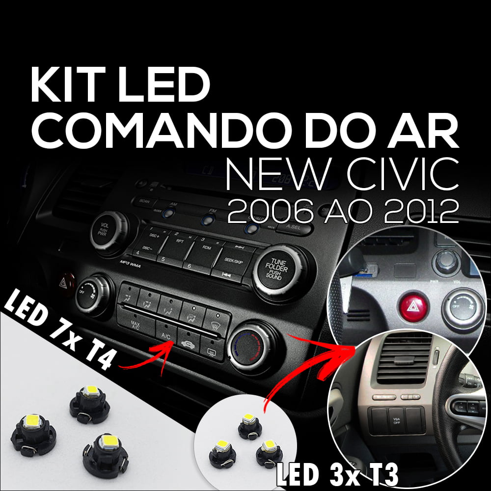 Kit LED Comando do AR New Civic 2006 ao 2012