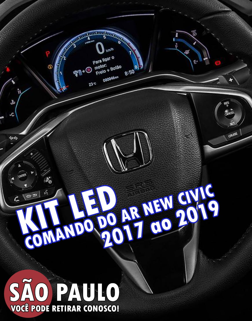Kit LED Comando do AR New Civic 2017 ao 2019