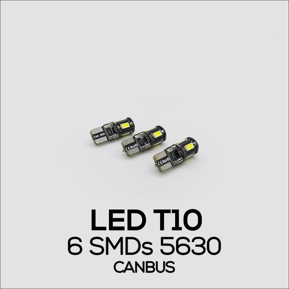 2 Led T10 Lampen 2 SMD 5630 Leuchten GELB Linse Position Nummernschild