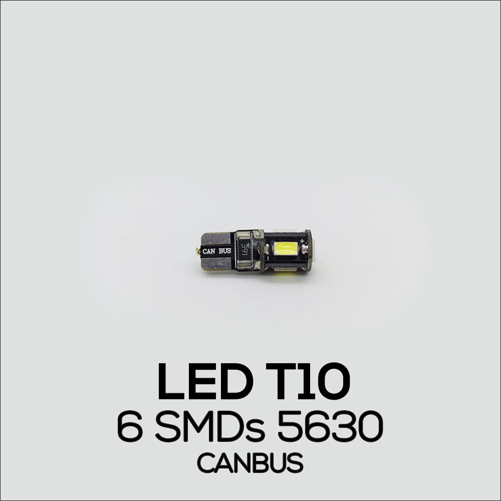 LÂMPADA LED T10 6 LEDS SMD 5630
