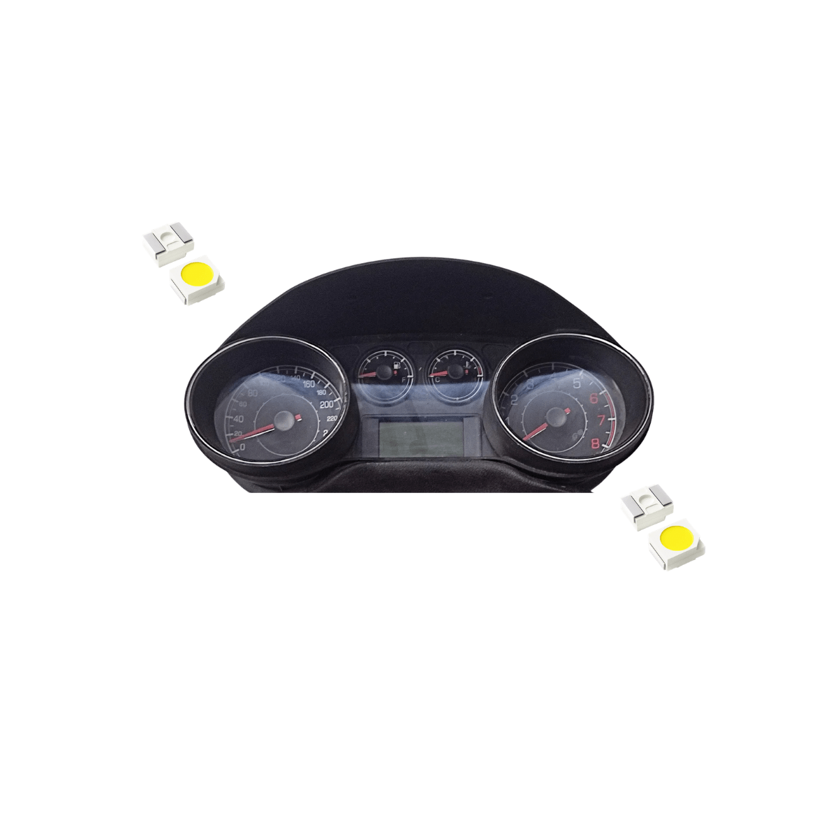 LED SMD 3528 PARA O DISPLAY DO PAINEL FIAT PUNTO BRAVO 2012 AO 2014