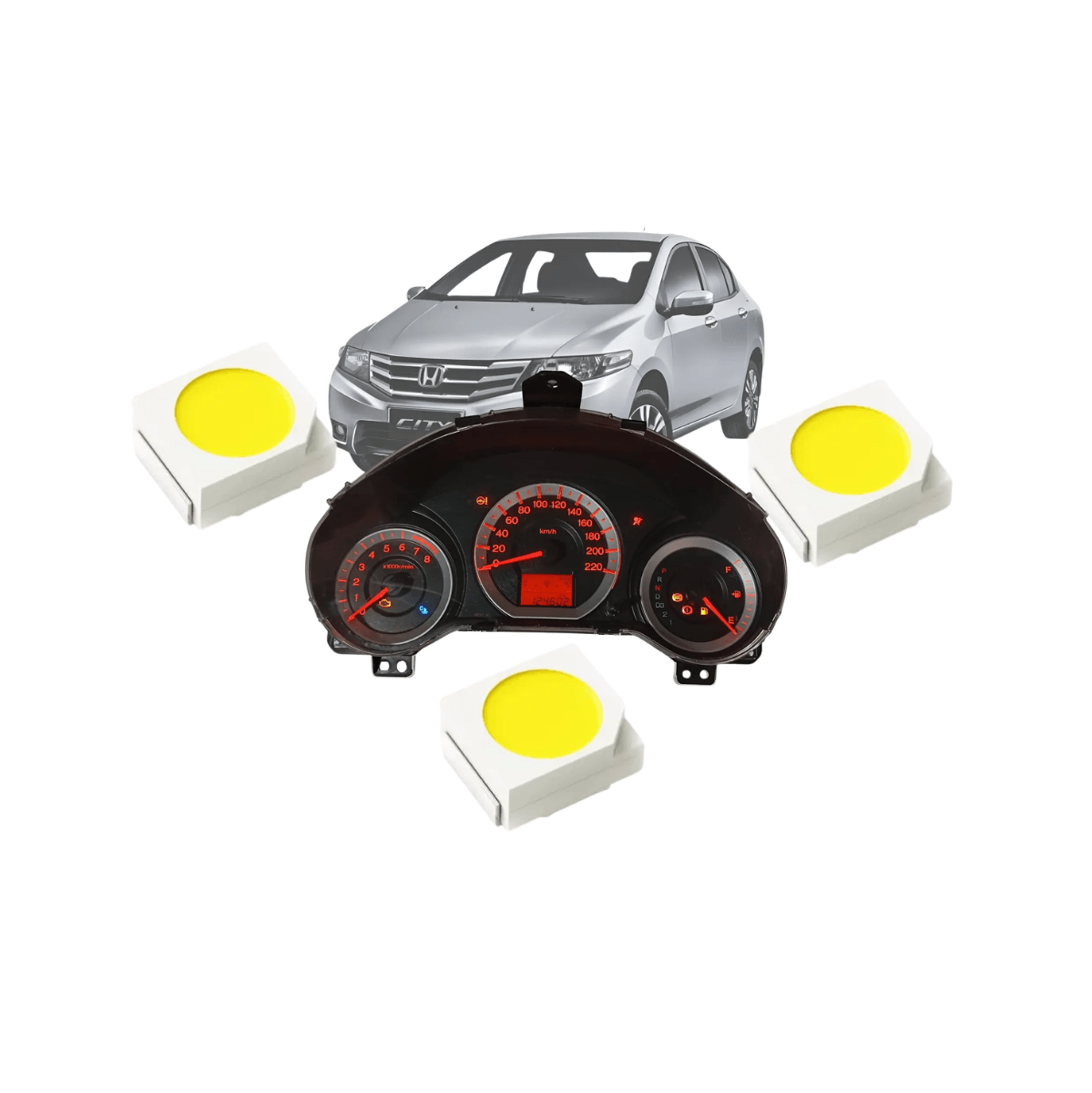 Led Smd Painel Honda City 2009 Ao 2014