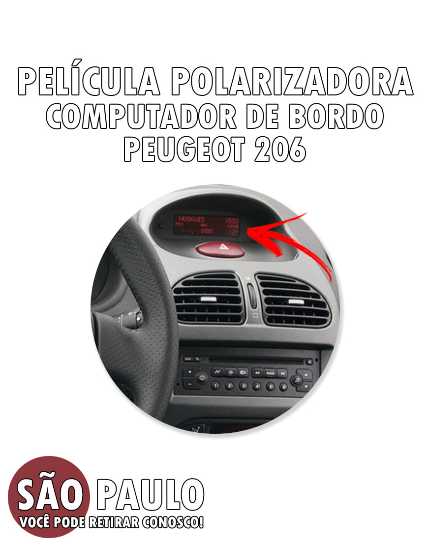 Película Polarizadora Computador De Bordo Peugeot 206