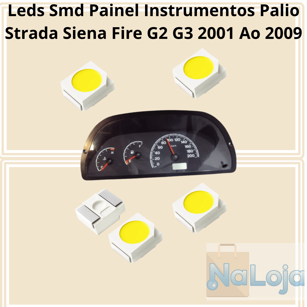 Leds Smd Painel Instrumentos Palio Strada Siena Fire G2 G3 2001 Ao 2009