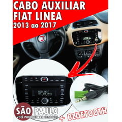 Cabo Auxiliar Fiat Linea 2013 Ao 2017 + Bluetooth