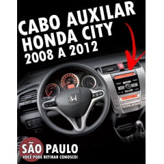 Cabo AUX Honda City 2008 ao 2012