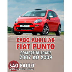 Cabo Auxiliar Fiat Punto 2007 2008 2009 2010 2011 e 2012 com Chave De Remoção