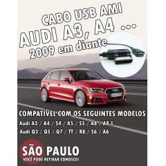 Cabo Usb Ami Audi A3 A4 A6 Entre Outros