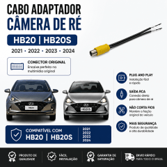 Cabo Adaptador Câmera De Ré Hb20 Hb20s 2021 2022 2023 2024