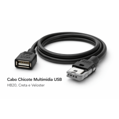 Cabo Chicote Multimidia Usb Hb20, Creta, Veloster E Linha Cabo Chicote Multimidia Usb Hb20, Creta, Veloster E Linha