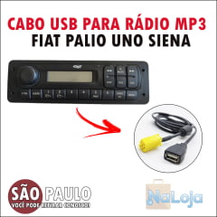 Cabo Usb Rádio Mp3 Original Fiat Palio Uno Siena