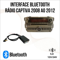 Interface Bluetooth Para Rádio Original Captiva 2008 Ao 2012