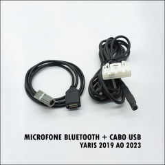 Microfone Bluetooth + Cabo Usb Multimídia Yaris 2019 Ao 2023