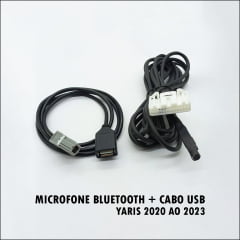 Microfone Bluetooth + Cabo Usb Multimídia Yaris 2020 Ao 2023
