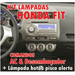 KIT LED COMANDO DO AR HONDA FIT 2003 AO 2008