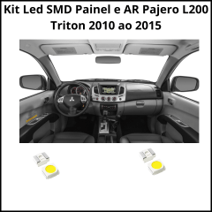 Kit Led SMD Painel Instrumentos e Comando AR Digital Pajero L200 Triton 2010 ao 2016