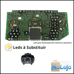 Kit Led SMD Painel Instrumentos e Comando AR Digital Pajero L200 Triton 2010 ao 2016
